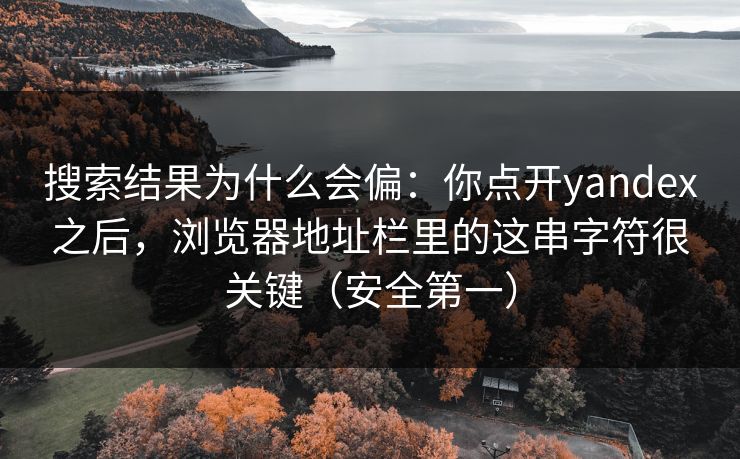搜索结果为什么会偏:你点开yandex之后,浏览器地址栏里的这串字符很关键(安全第一) 搜索结果为什么会偏:你点开yandex之后,浏览器地址栏里的这串字符很关键(安全第一)